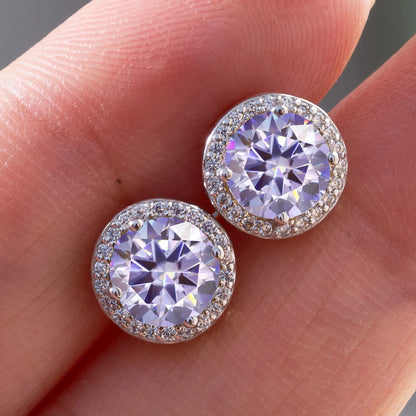925 Sterling Silver Moissanite Earrings – 1 Carat Round Studs, Engagement, Wedding & Daily Wear Luxurious Gift for Women