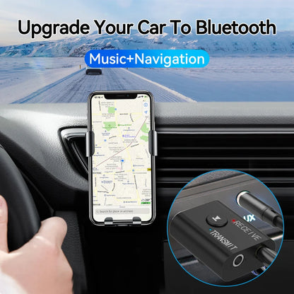 Bluetooth 5.0 Audio Transmitter & Receiver – 3.5mm AUX, RCA, USB Stereo Wireless Adapter for TV, Car, Speaker & Headphones