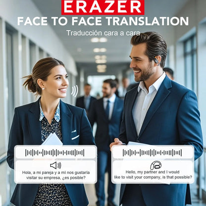 ERAZER XF31 AI Translator Earphones - Bluetooth Translation Earbuds, Sleep ASMR Headset, DIY APP, Wireless Open-Back Headphones