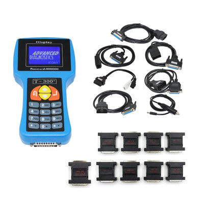 T300 Key Programmer Auto V23.9 – Car Key Maker & Code Programmer, Blue/Black, English & Spanish Versions