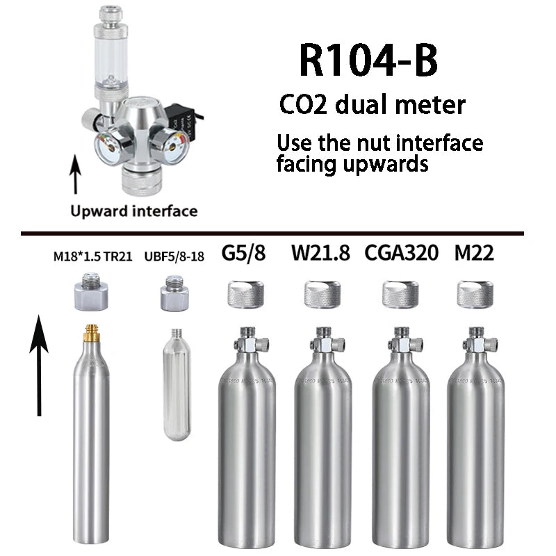 2024 DIY Aquarium CO2 Regulator – Electromagnetic Valve, Bubble Counter & Pressure Reducing System for Fish Tank