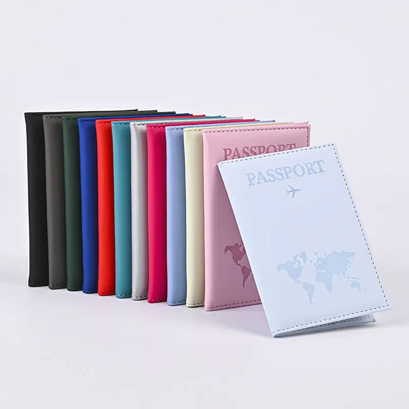 World Map Lover Passport Cover – Hot Stamping Travel Passport Holder Case for Men & Women, Fashion Wedding Gift Organizer