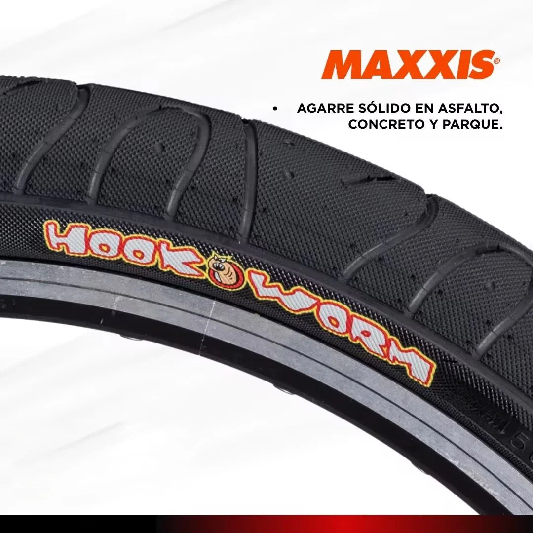 MAXXIS Hookworm BMX Bike Tire – 26x2.5 Wire Bead Clincher for Street, Park & Flatland, Multiple Sizes