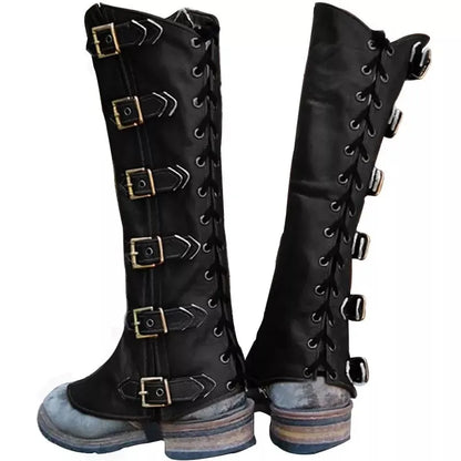 Men’s Lace-Up Medieval Leg Gaiters — Viking Pirate Knight Cosplay Steampunk Renaissance Armor Covers