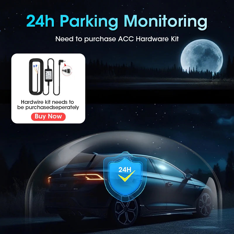 11.26” 4K ADAS Dash Cam Display – Wireless Android Auto & CarPlay Screen DVR with Dual Recording, Night Vision & FM Car System