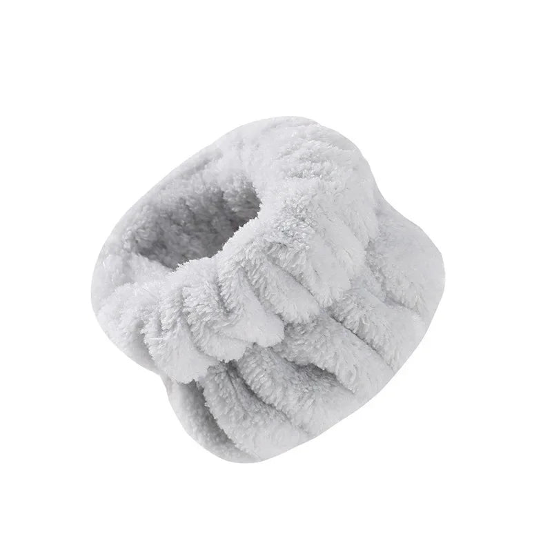 Microfiber Wrist Washband – Absorbent Wrist Sweatband Scrunchies for Women, Face Wash Towel Band, Headband Accessory