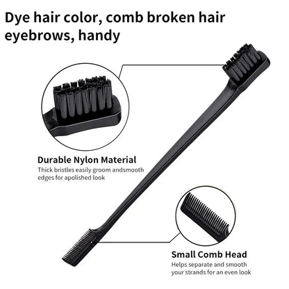 Hair Styling Comb Set - Double-Headed Brush with Special Pointy Tail for Updos, Barber Makeup, Children's Hair - Salon Tools