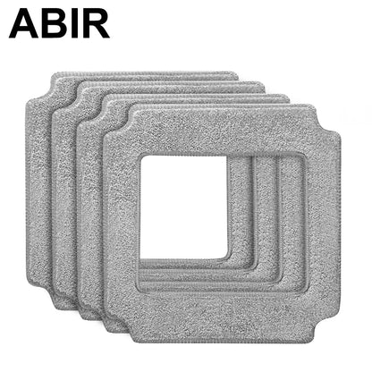 4 Pack Microfiber Mopping Cloths for ABIR WD8 Window Vacuum Cleaning Robot