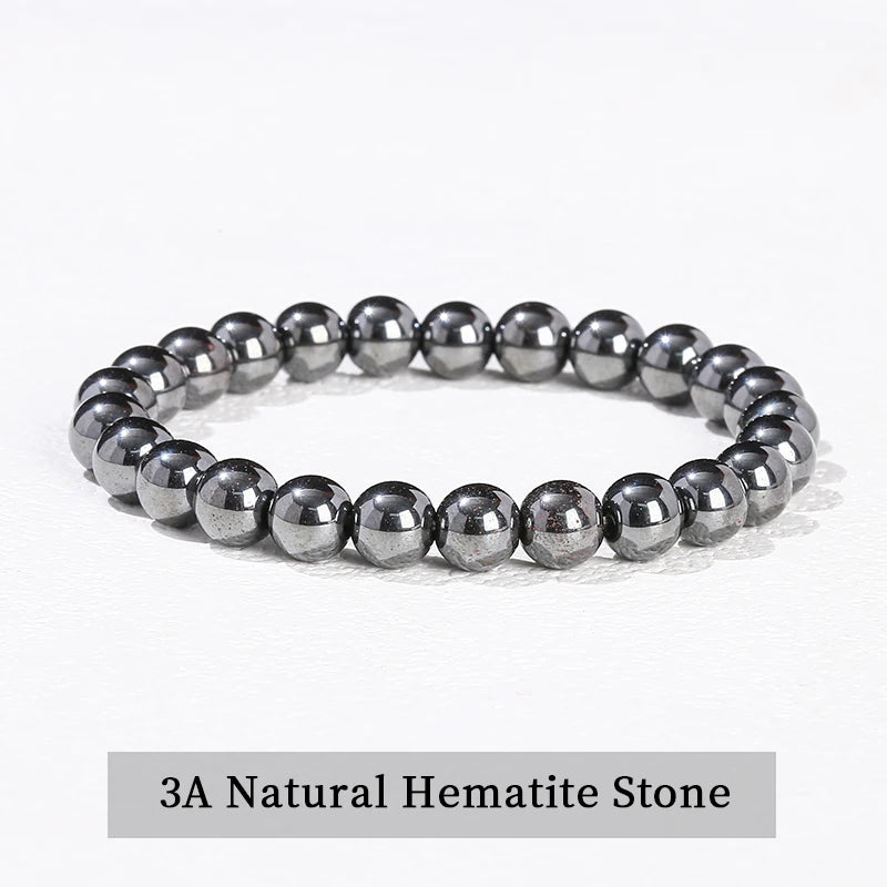 Natural Stone Beaded Bracelet - Obsidian, Fluorite & Quartz Healing Stretch Jewelry for Men & Women