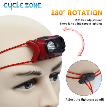 XPG Portable LED Headlamp - USB Rechargeable Mini Flashlight with 4 Modes for Work, Hiking & Outdoor Use