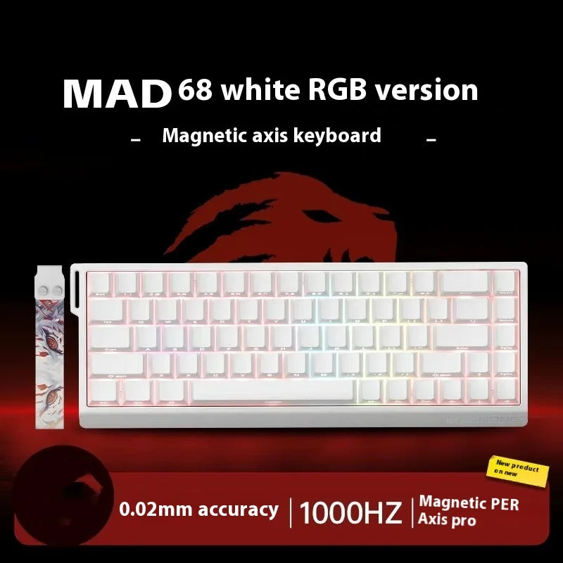 MADLIONS MAD 60/68HE Magnetic Switch Wired Gaming Keyboard – Hot Swap, Rapid Trigger, Customizable PC Gamer Accessory