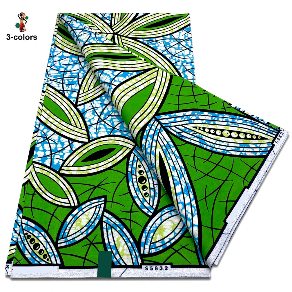 2026 Original African Wax Print Fabric - 100% Cotton Nigerian Ankara Batik Soft Pagne Material