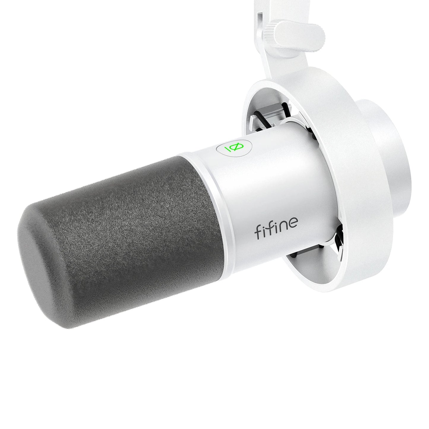 FIFINE USB/XLR Dynamic Microphone – Shock Mount, Touch-Mute, Headphone Jack & Volume Control, for PC or Sound Card Recording (K688)