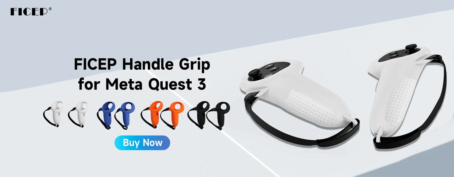 FICEP Silicone Face Cover for Meta Quest 3 — Replacement Dust & Sweat-Resistant Protective Mask Accessory