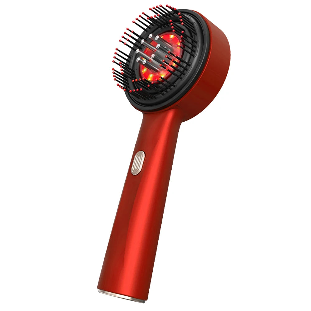 Electric Vibration Scalp Massage Comb with Red Light Therapy for Hair Growth & Anti-Hair Loss, Liquid Oil Applicator for Hair Care