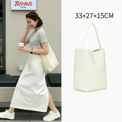 Women’s Simple Tote Bag — Fashion Satchel Sling Shoulder Bag, Large-Capacity Bucket Handbag for Shopping & Outdoor Use