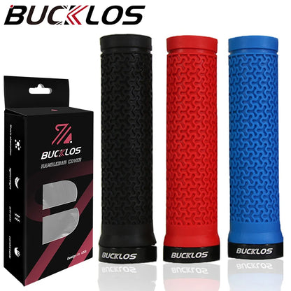 BUCKLOS Lock-On Bicycle Handlebar Grips — Anti-Slip Waterproof MTB Damping Cuffs for Mountain Bikes