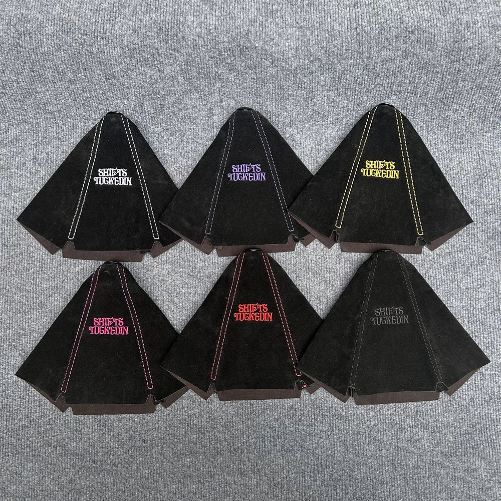 17mm JDM Car Gear Shift Knob Boot Cover - Suede Leather Shift Collar & Lever Boot Cover