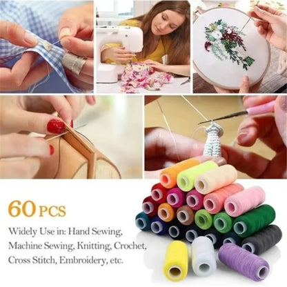 100-Color Sewing Thread Set - 250Yd Spools of Polyester Thread for Hand & Machine Sewing