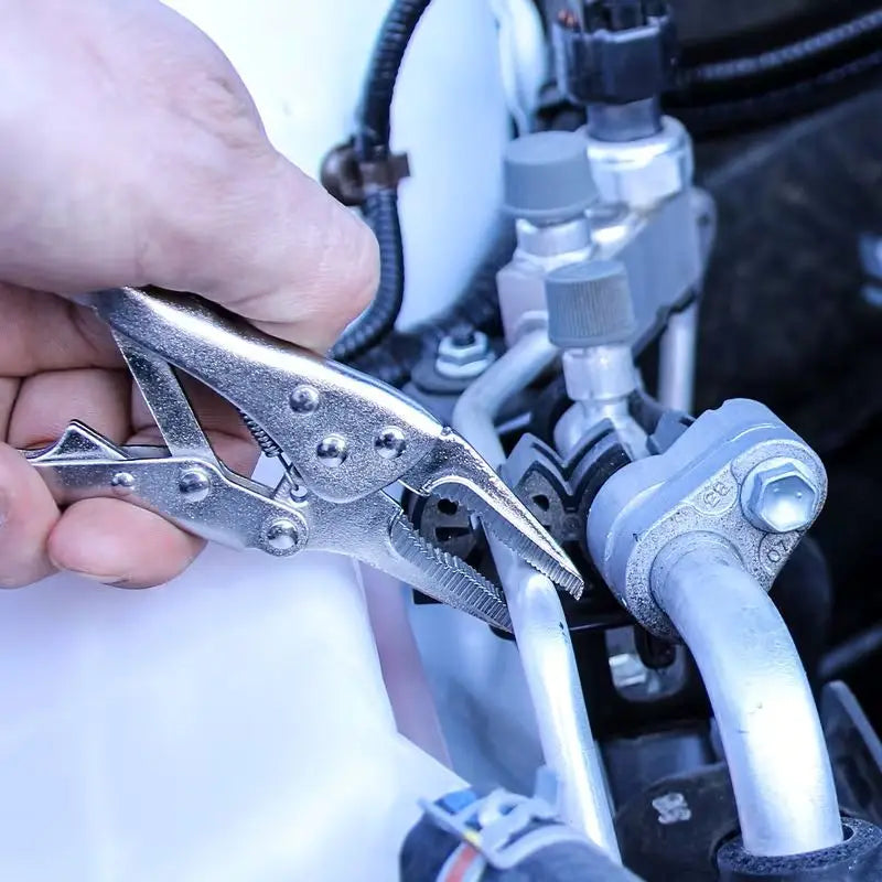 5-Inch Heavy-Duty Mini Sharp-Nose Pliers – Adjustable Non-Slip Grip Compact Metal Clamping Tool for Precision Repair & DIY Use