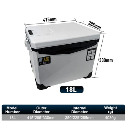 Fishing Cooler Box - Portable Insulated Fish Storage & Tackle Gear Box with Air Holes