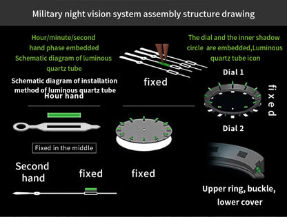 Addies Men's Military Watch - Luminous, Multi-Functional Quartz with Nylon & Steel Strap, Waterproof Outdoor Sports Watch