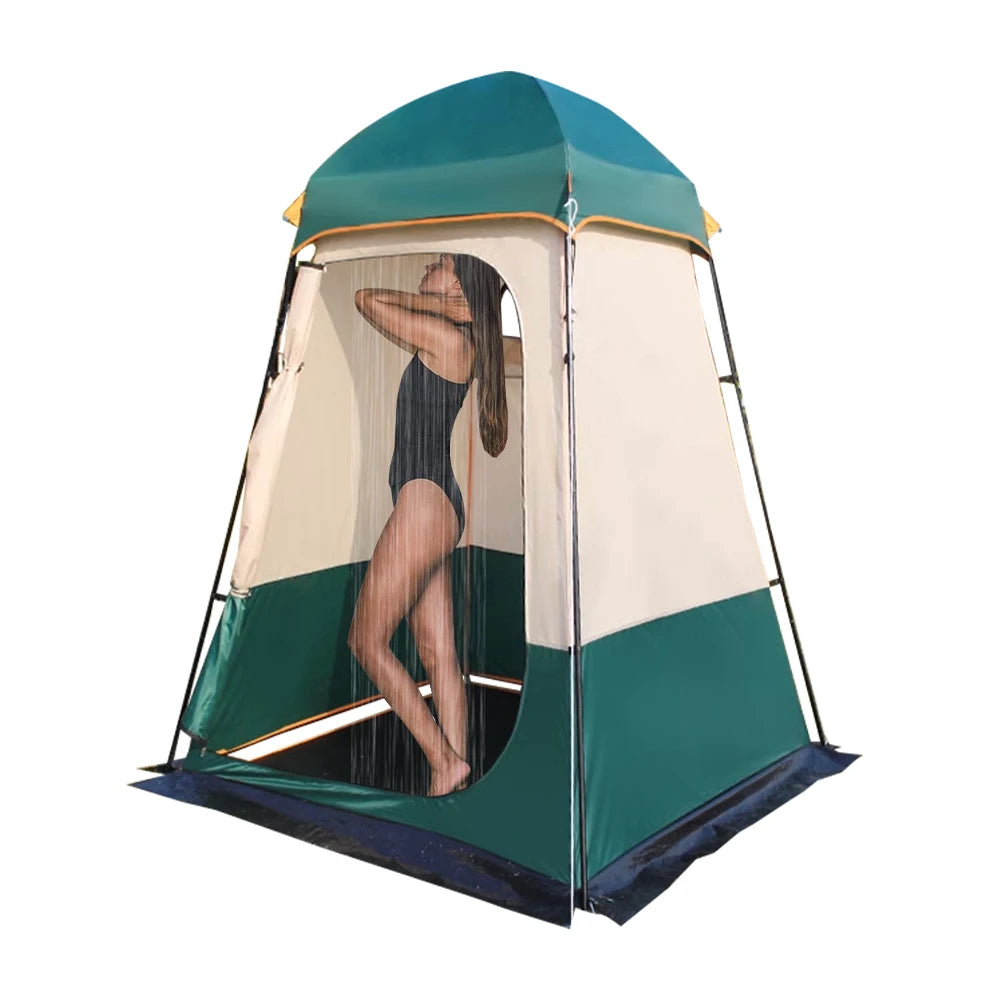 Portable Outdoor Privacy Shower Tent – Double-Layer Sun Shelter for Camping, Dressing, Changing Room, Toilet, Hiking, Fishing & Picnic