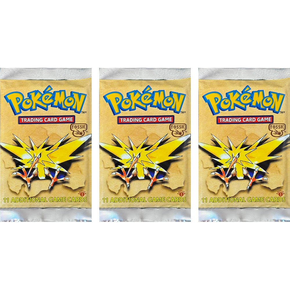 Pokémon Booster Packs Base Fossil Jungle - 11 Cards Per Pack & 36 Pack Booster Box Proxy Game Cards Collection