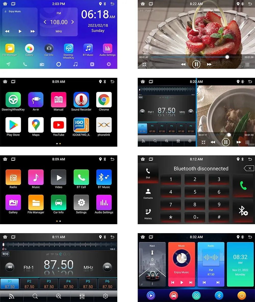 Android 13 Car Radio — 7/9/10" 2-DIN GPS Multimedia Player with 64GB, Wireless CarPlay & Android Auto