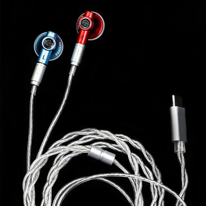 Guangda HIFI Flathead Studio Earbuds — Wired Hi-Res Earphones for Gaming & Music (3.5mm / 4.4mm / USB-C)