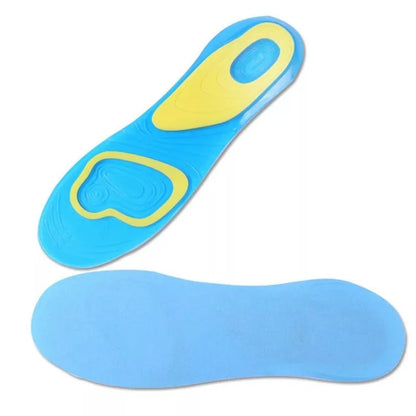 Silicone Sport Shoe Insoles - Non-Slip Gel Massage Pads with Shock Absorption & Orthopedic Foot Support
