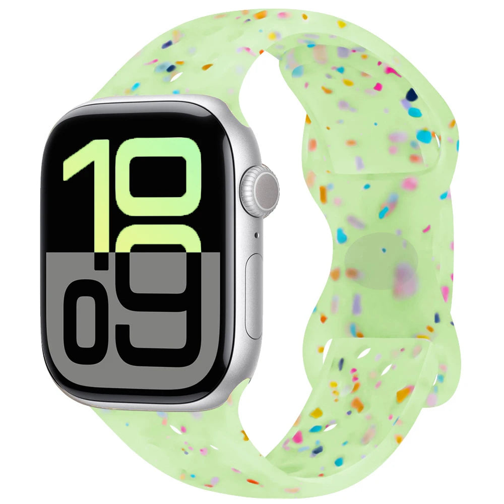 Silicone Apple Watch Strap - Breathable Wristband for Watch 11/10/9/8/7 Ultra 3/2 SE Series 49mm-41mm
