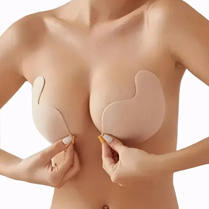 Invisible Stick-On Lift Bra - Strapless Seamless Push-Up Bra for Women, Backless Outfit & Lingerie Accessory