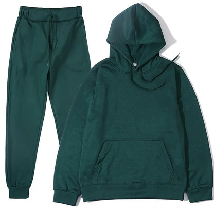 Men's Sports Tracksuit Set - Hoodie and Pants Two-Piece Running Casual Outfit for Men and Women