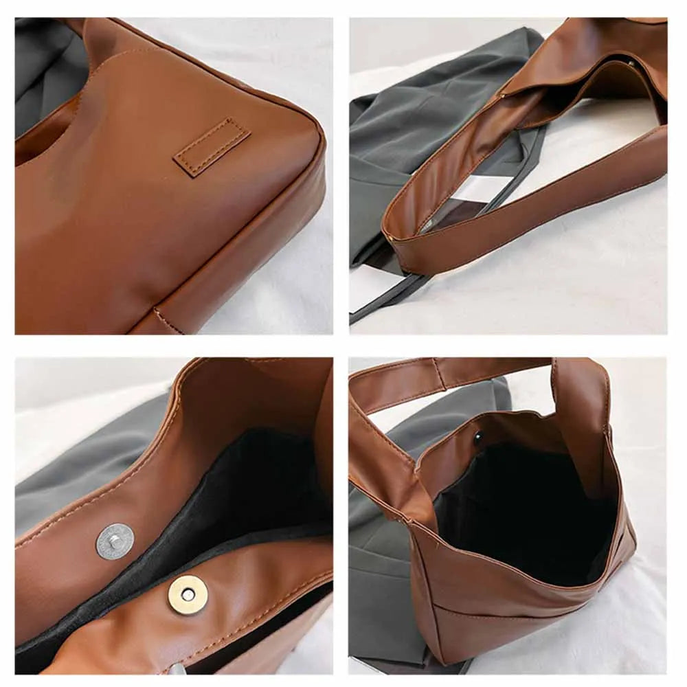 Fashionable Minimalist Retro Shoulder Bag – Casual Commuting Handbag, Large Capacity Tote Bag