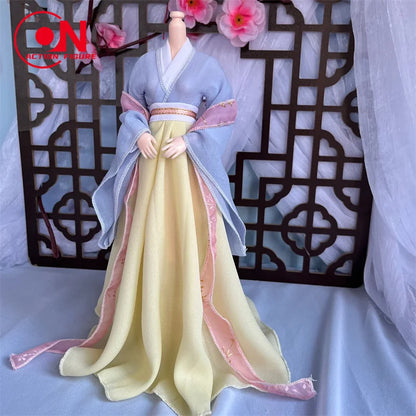 1/6 Female Doll Hanfu Outfit – Ancient Traditional Dress for 12-Inch Action Figures, Cosplay Model Toy