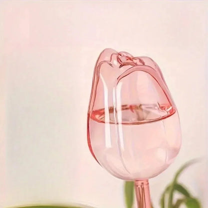 Pink Tulip Plant Watering Balls – Automatic Drippers for Indoor & Outdoor Plants, Easy Gardening Watering Tool