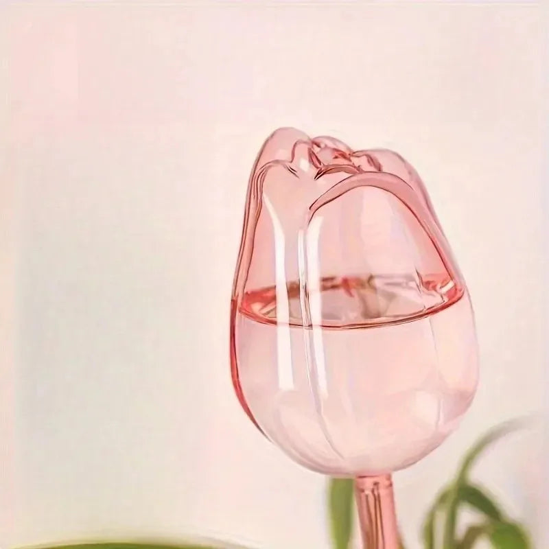 Pink Tulip Plant Watering Balls – Automatic Indoor & Outdoor Plant Drippers, Easy Self-Watering Gardening Tool