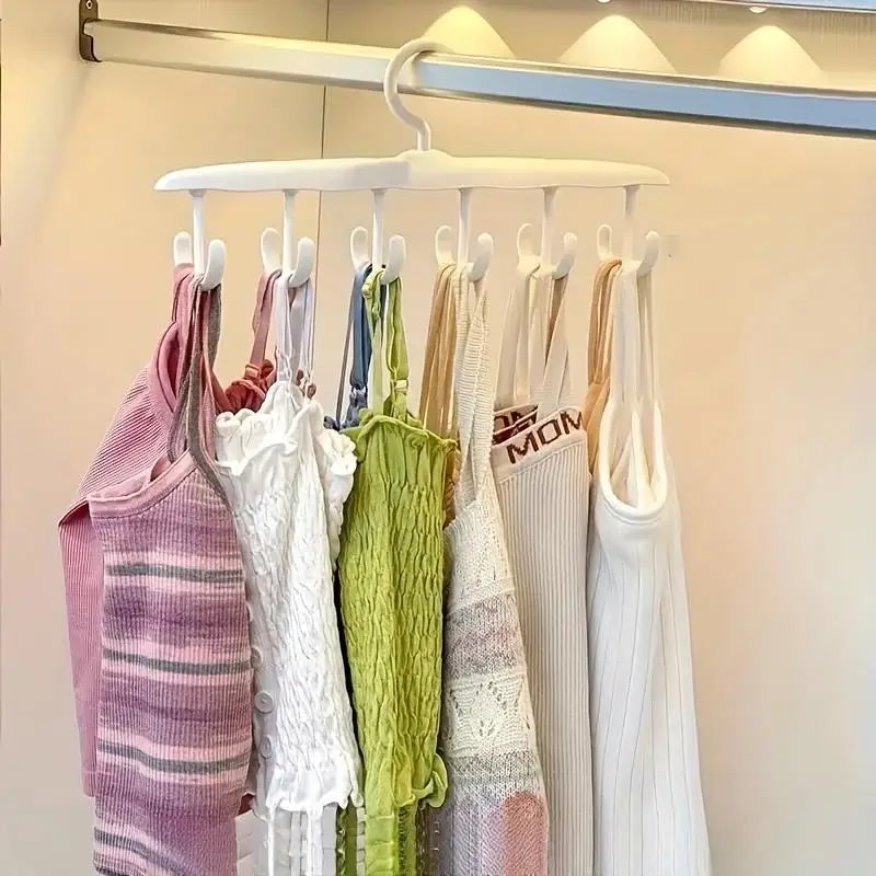 12-Hook Rotating Closet Hanger — Space-Saving Organizer for Ties, Belts, Underwear & Skirts