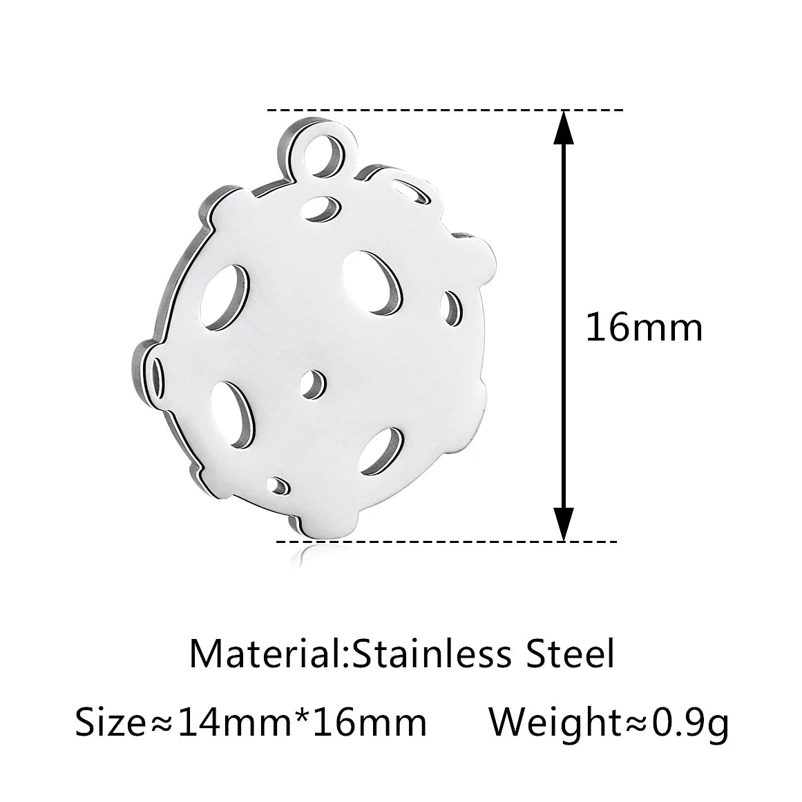 5-Piece Stainless Steel Charm Set - Magic Cube, Cross, Space Rocket, Boxing Glove, and Dinosaur DIY Jewelry Pendants
