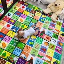 Double-Sided Baby Play Mat - Soft Animal-Themed Educational Rug for Toddler Crawling, Floor Play, and Sensory Activities