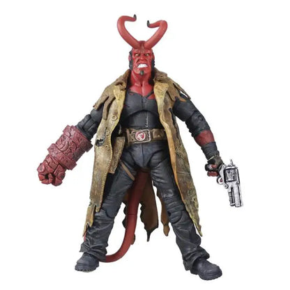 Mezco Studio Hellboy 7" Figure – Trenchcoat Variant PVC Collectible Toy Doll Gift