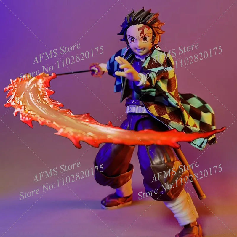 1/12 Scale Kamado Tanjirou Collectible Figure – Classic Plaid Jacket Cosplay Uniform 6-Inch Male Action Figure