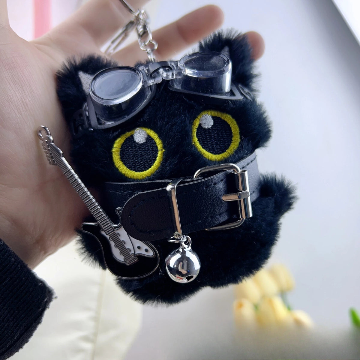 Black Cat Keychain - Cute Big-Eye Punk Style Bag Charm Gift