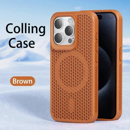 MagSafe Cooling Phone Case for iPhone - Breathable Hard Back Cover with Heat Dissipation
