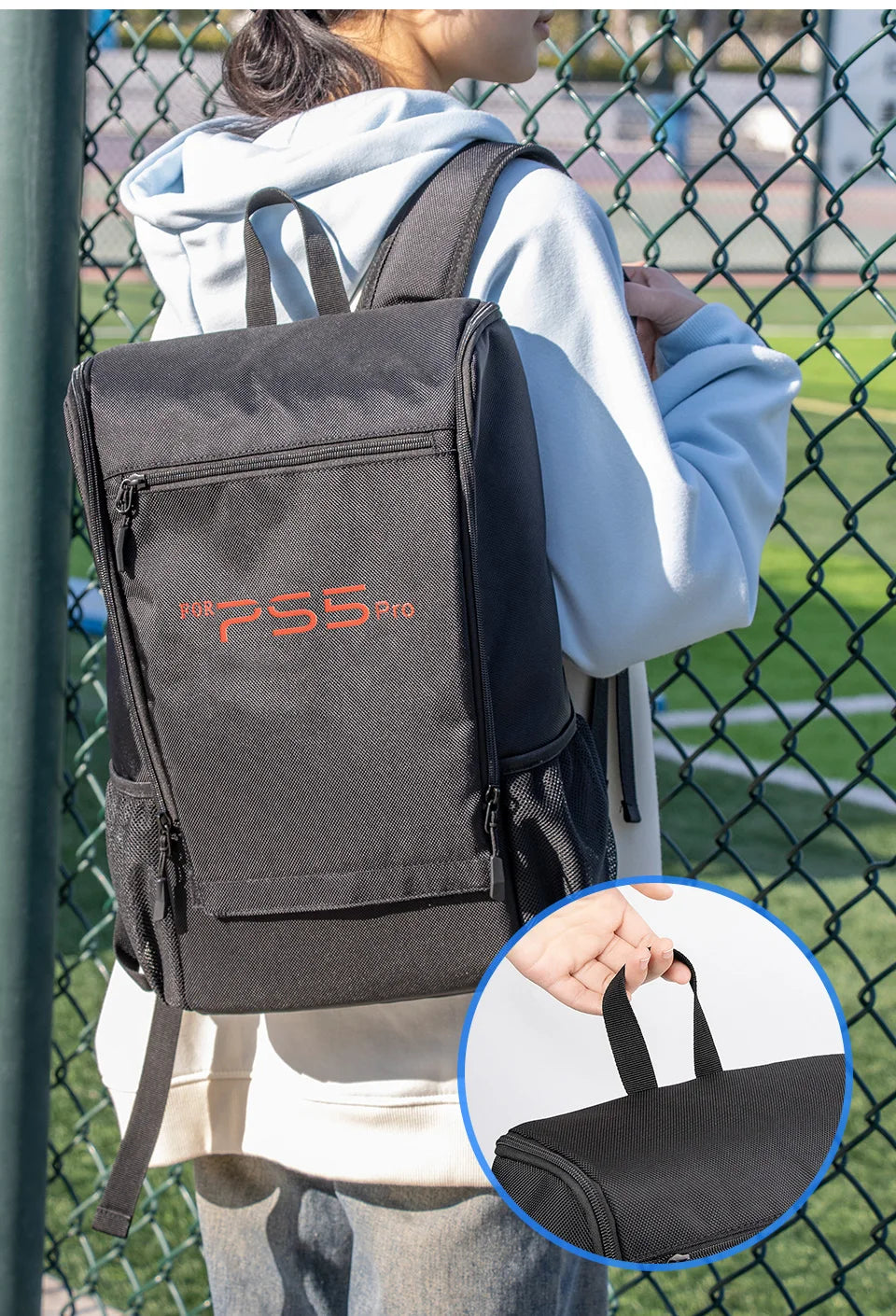 PS5 Pro & Slim Gaming Backpack — Large-Capacity Protective Travel Case for Console & Accessories