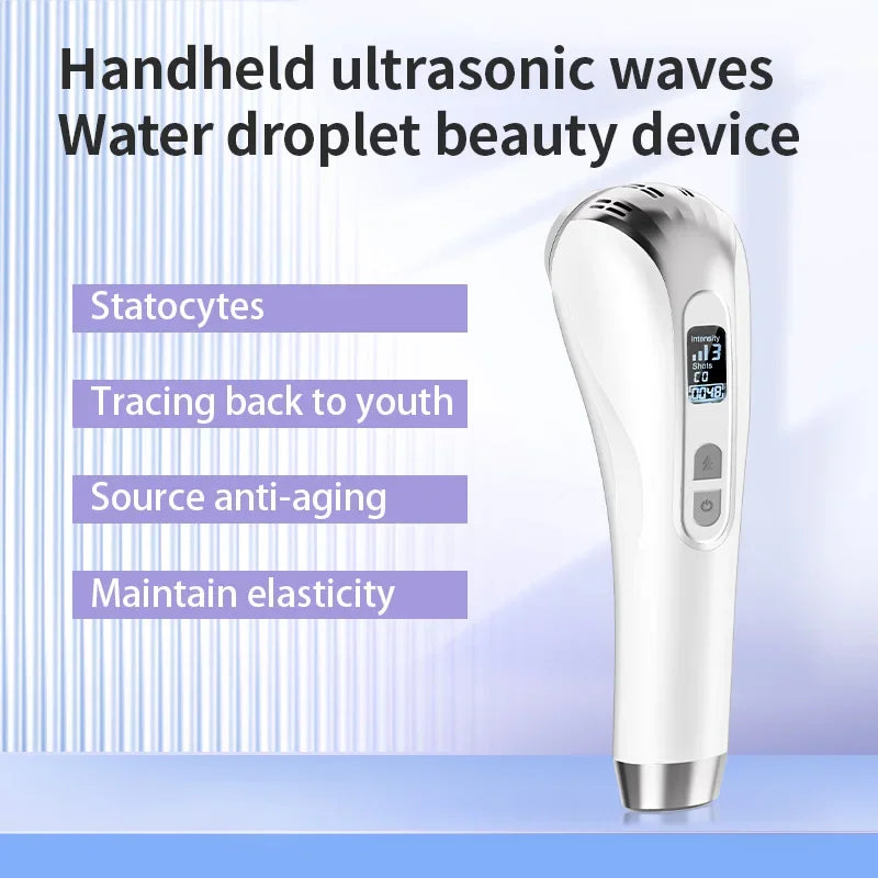 Ultrasonic Facial Skin Scrubber – Handheld 3Hz–10Hz Pore Tightening & Deep Cleansing Spa Skincare Facial Analyzer Tool