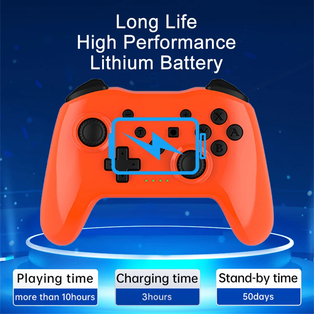 GAMINJA 360° Rocker Wireless Bluetooth Game Controller – Low Latency HD Vibration Gamepad for PC & Nintendo Switch Joystick