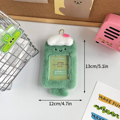 Cute Plush Photo Card Holder - Kpop Idol Bus Card Protector & Picture Album Case