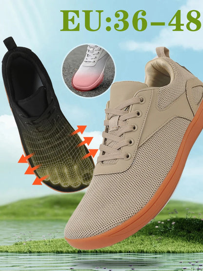 Men’s Minimalist Barefoot Walking Shoes – Breathable Wide Sports Sneakers for Gym, Office & Leisure
